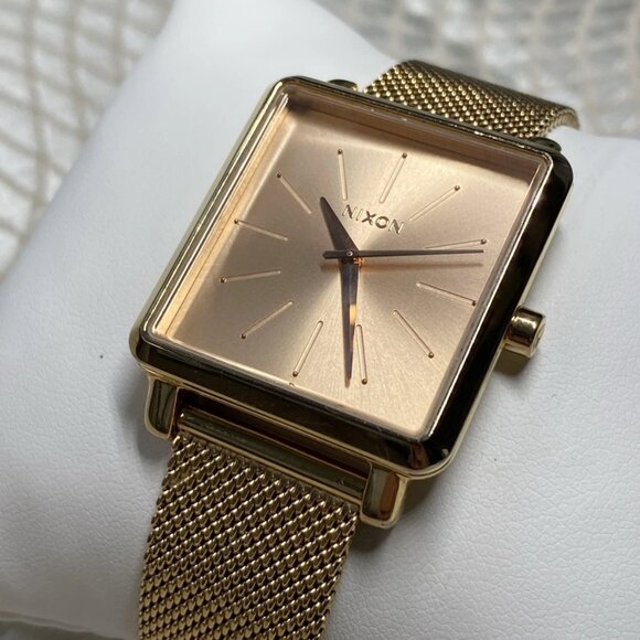 Nixon K Squared Exponential Gold Tone Quartz Watch Japan Movement c. 2010s - Picture 6 of 12